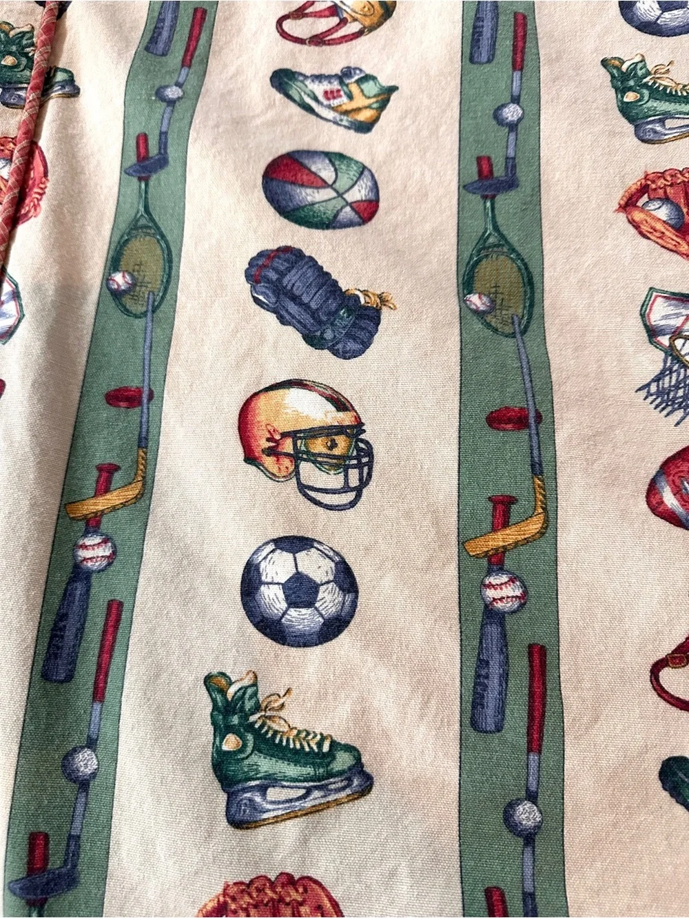 VTG 100% Cotton Duvet Cover Bloomcraft  Football Basketball Soccer Golf Striped